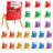 Chair Pockets for Classroom 24 Pack Seat Pocket with Name Tag 6 Colours