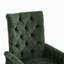 Chaise de salle à manger rembourrée en tissu de chenille, pieds courbés en bois massif, élégante chaise de salle à manger capitonnée pour salle à manger club, paquet simple-1121905626-1121905628