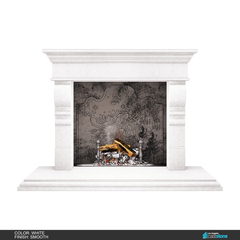 Rome Fireplace Surround, Smooth/White