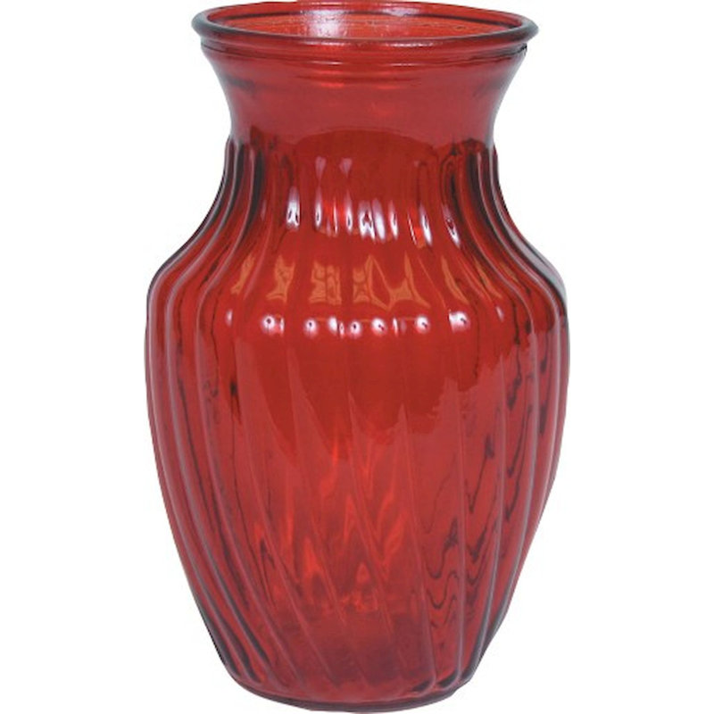 Glass Vase, Clear, 7.87" H x 4.1" W x 4.75" D