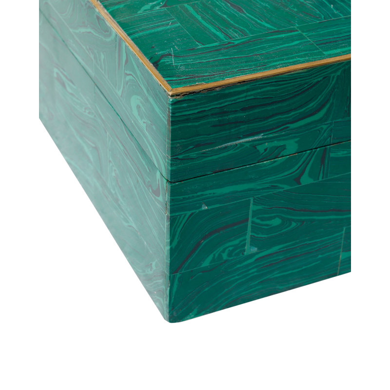 Orin Decorative Box, Green/Gold