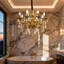 Lustre classique en cristal avec bougie en cristal avec ampoules DEL-636109263-636109253-636109250