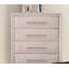 Transitional White Oak Chest With Felt-Lined Top Drawer And Dovetail Construction For Elegant Bedroom Storage