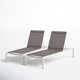 Isabella 31'' Outdoor Metal Chaise Lounge Set