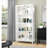 Clara Curio Display Cabinet, Two-Way Sliding Locking Door, Adjustable LED Illumination-88367488