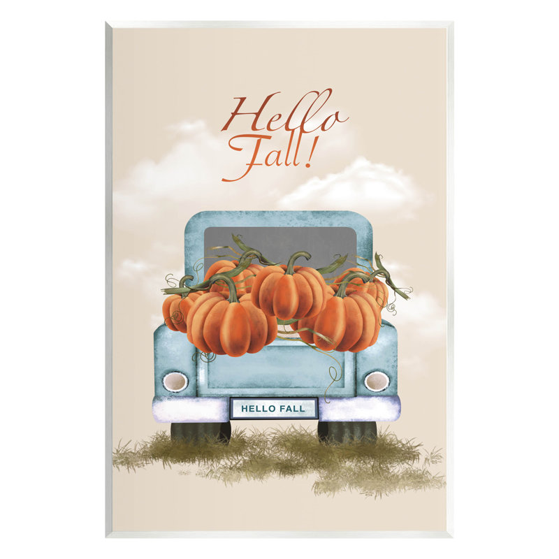 Hello Autumn Seasonal Autumn at-106, H 15 po x l 10 po x P 0,5 po, Bois