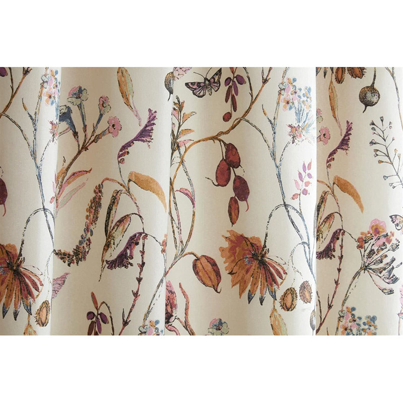 Adelheide Semi Sheer Curtain Pair, Multicolor, 117 x 137cm