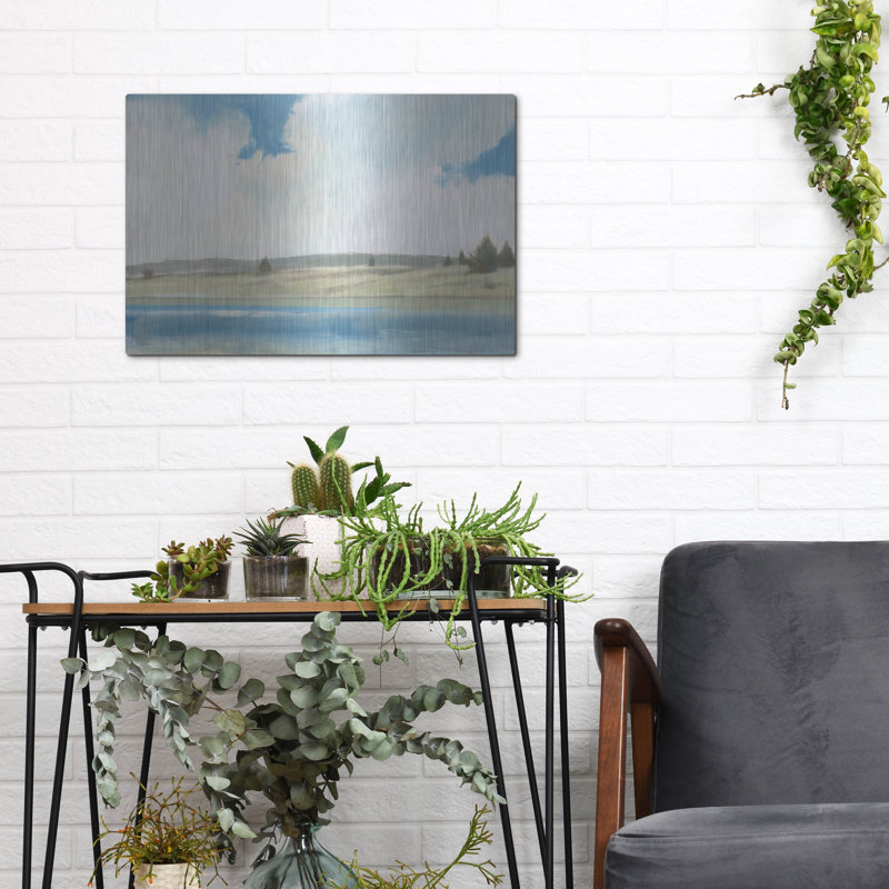Highland Dunes «Tranquil Landscape» par James Wiens, art mural en métal, H 12 po x l 16 po