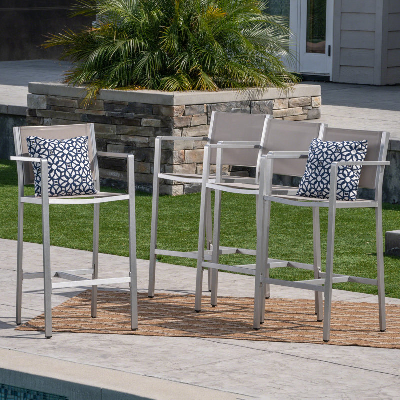 Caggiano Metal Outdoor 30'' Bar Stool