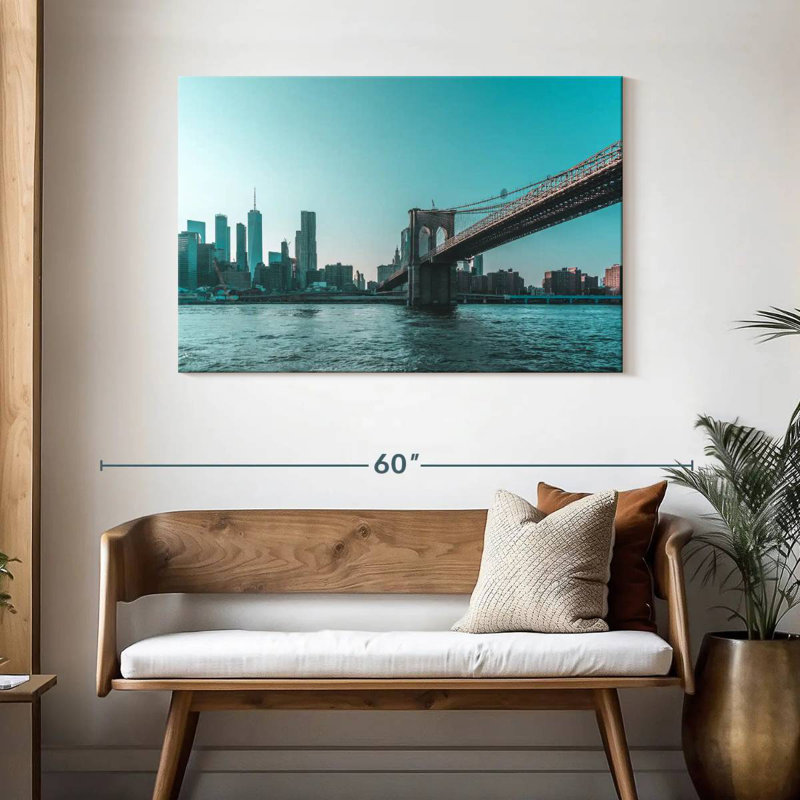 Lilie Brooklyn Bridge, lever du jour, H 30 po x l 45 po