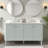 Haley 60 in. Double Sink Bathroom Vanity in Soft Sage