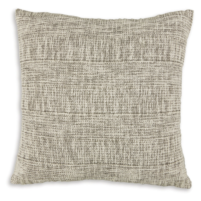Coussin Carddon (ensemble de 4), Polyester, Gris / Blanc
