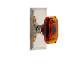 Grandeur Carré Plate Passage with Baguette Crystal Door Knob
