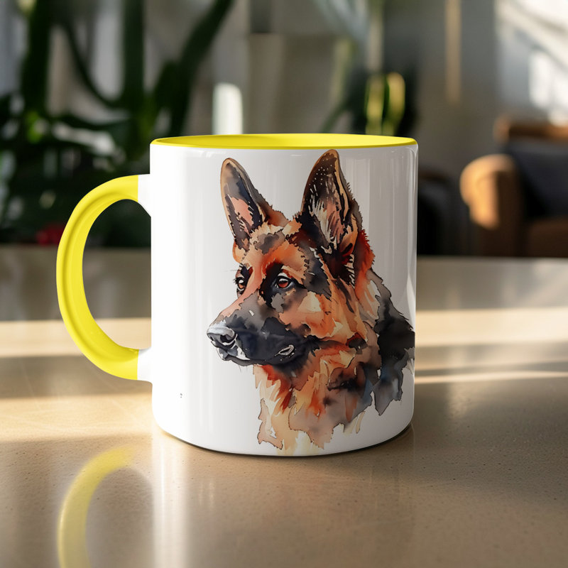 Mug, 3, Yellow