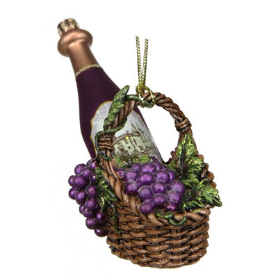 Ornement de Noël suspendu pour bouteilles de vin 4,5 "