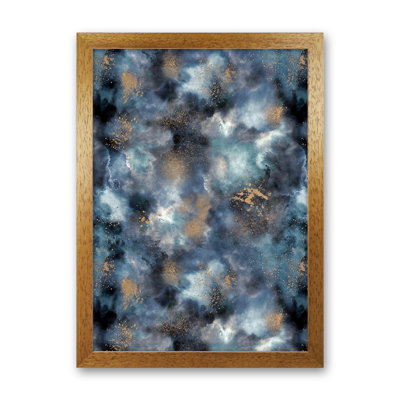 Smoky Marble Watercolor Dark 1 Piece Wall Art