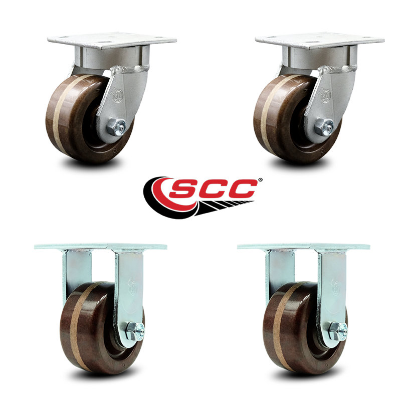 Ensemble de roulettes pivotantes 4 pièces Kingpinless