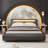LED Platform Bed Frame With Adjustable Headboard with Wooden Slats, no Box Spring Needed-1195044270-1195044271