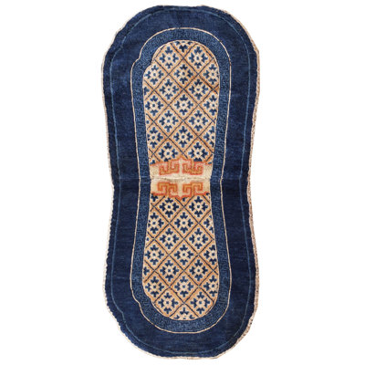 Antique Chinese Small Scatter Size Wool Rug
