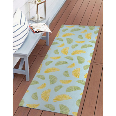 Summer Limes & Lemons Outdoor Rug