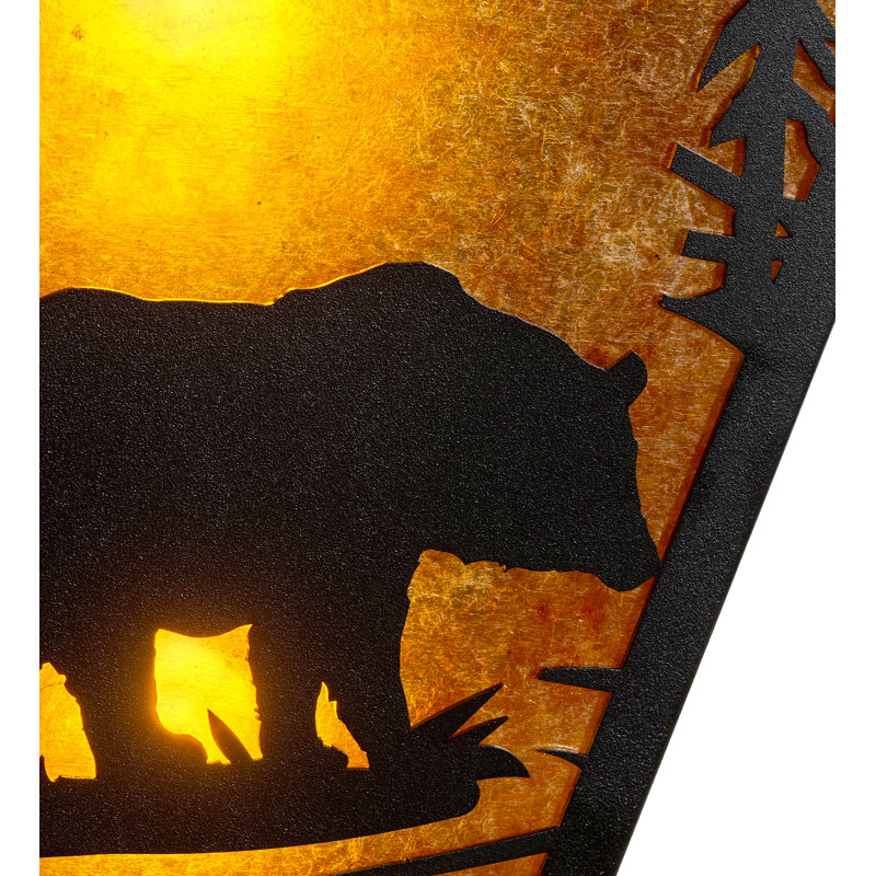 13" Wide Bear Creek Wall Sconce, Black