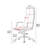 Blue Gray + Silver Hight adjustable Genuine Leather + Faux Leather + Aluminium Alloy Office Chair