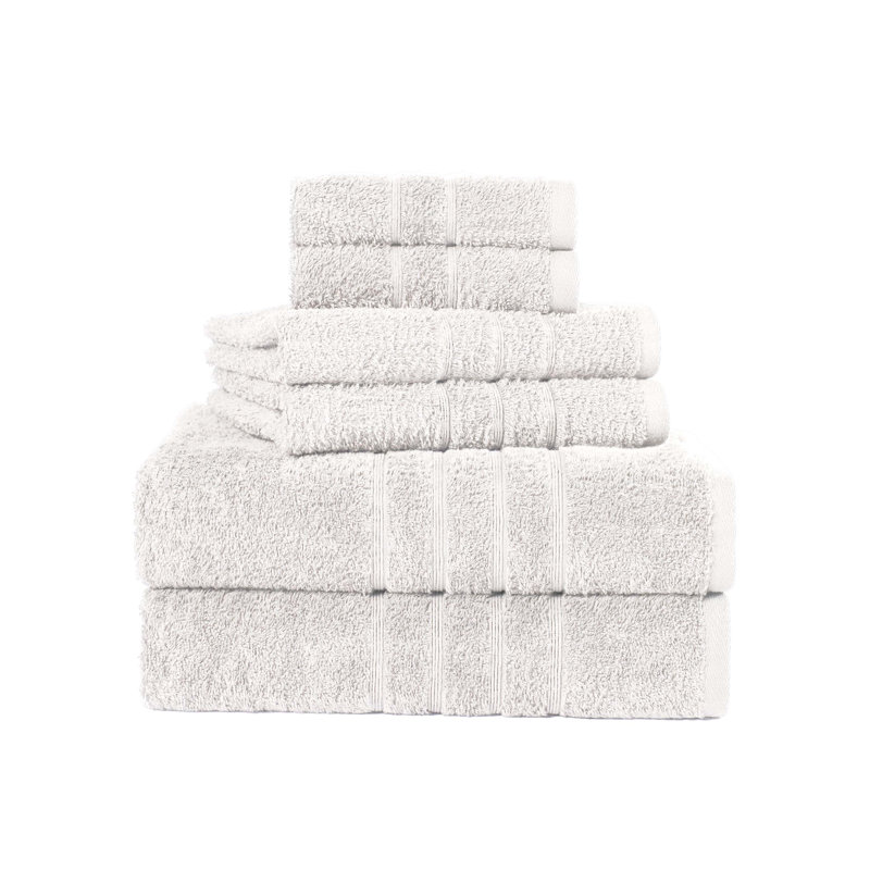 Martex Ultimate Solid 6 Piece Optical White Towel Set, Optical White