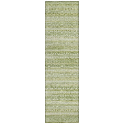 Machine Washable Indoor/Outdoor Xhevrie Sage Rug