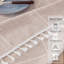 Nappe ronde en lin de coton lavable infroissable, lavable et sans plis