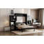 Grand lit escamotable avec bureau, coiffeuse et armoires