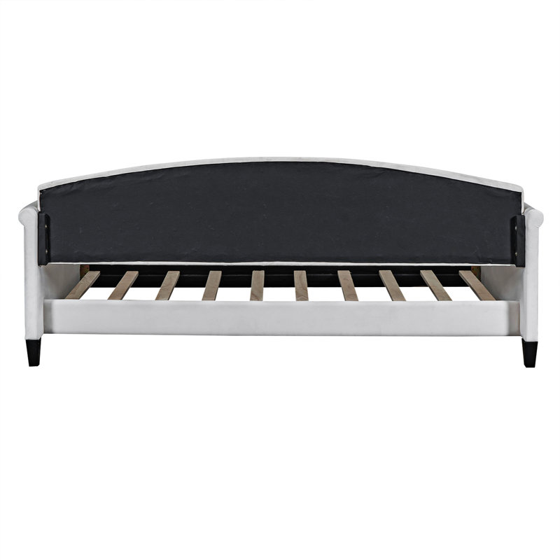 Tramone Modern Luxury Tufted Button Daybed, Gray 1, Twin