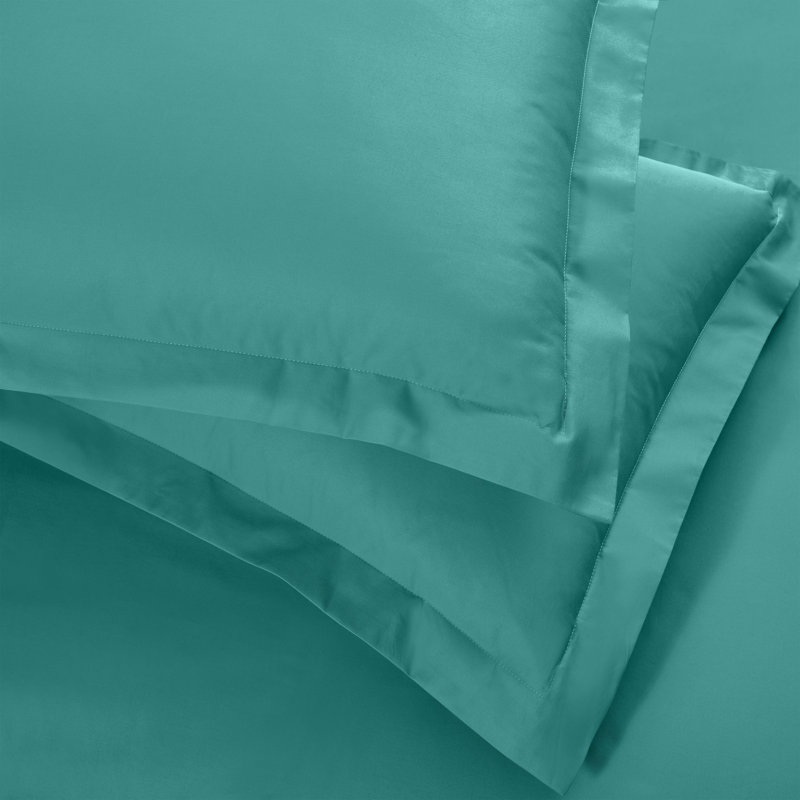 Burrier 600 Thread Count Cotton Blend Duvet Cover Set, King/ Cal. King Duvet Cover + 2 King Shams, Teal