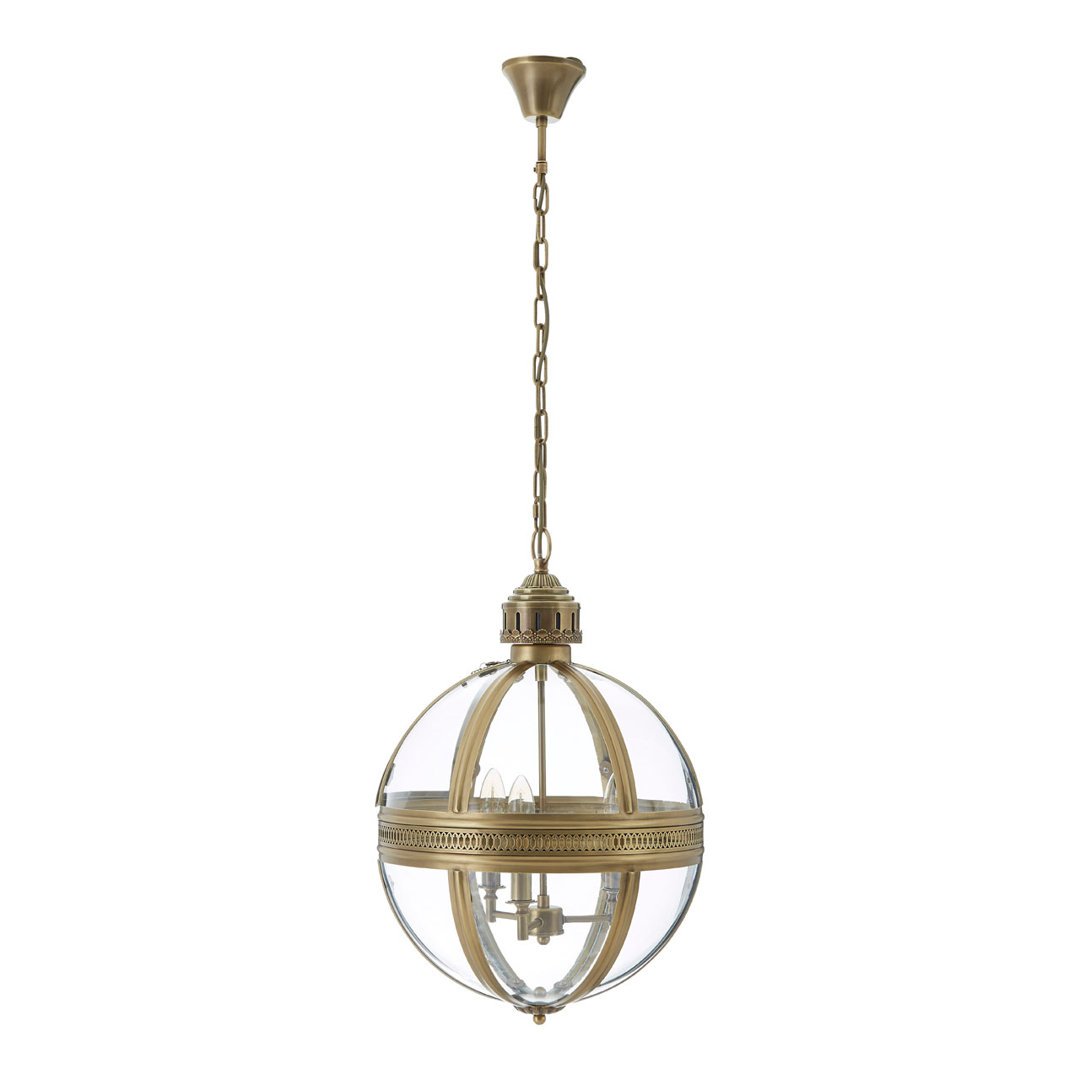 3 - Light Brass Sphere Pendant