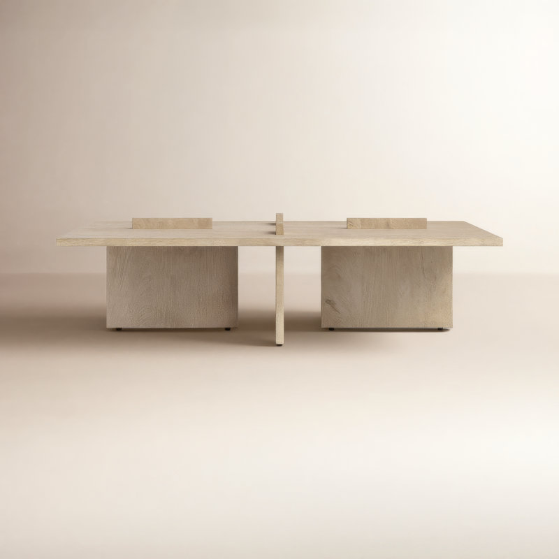 Dalina Solid Wood Single Coffee Table, Light Brown