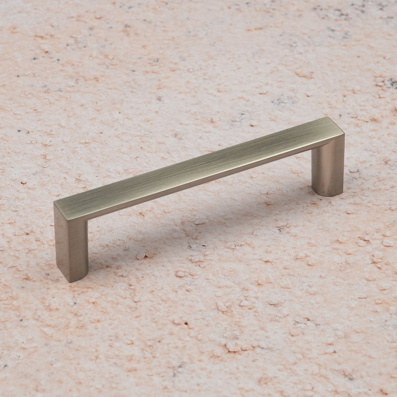 Brushed Nickel Square D-Bar Handles , 96mm