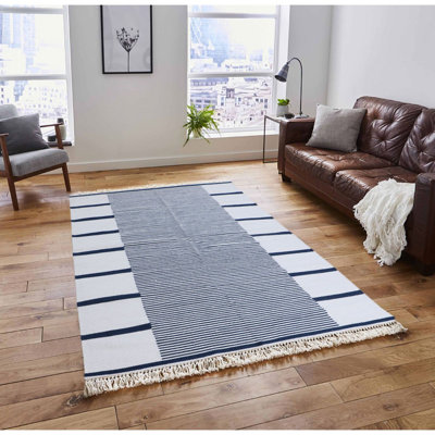 Sutton Flatweave Wool Striped Indoor Rug