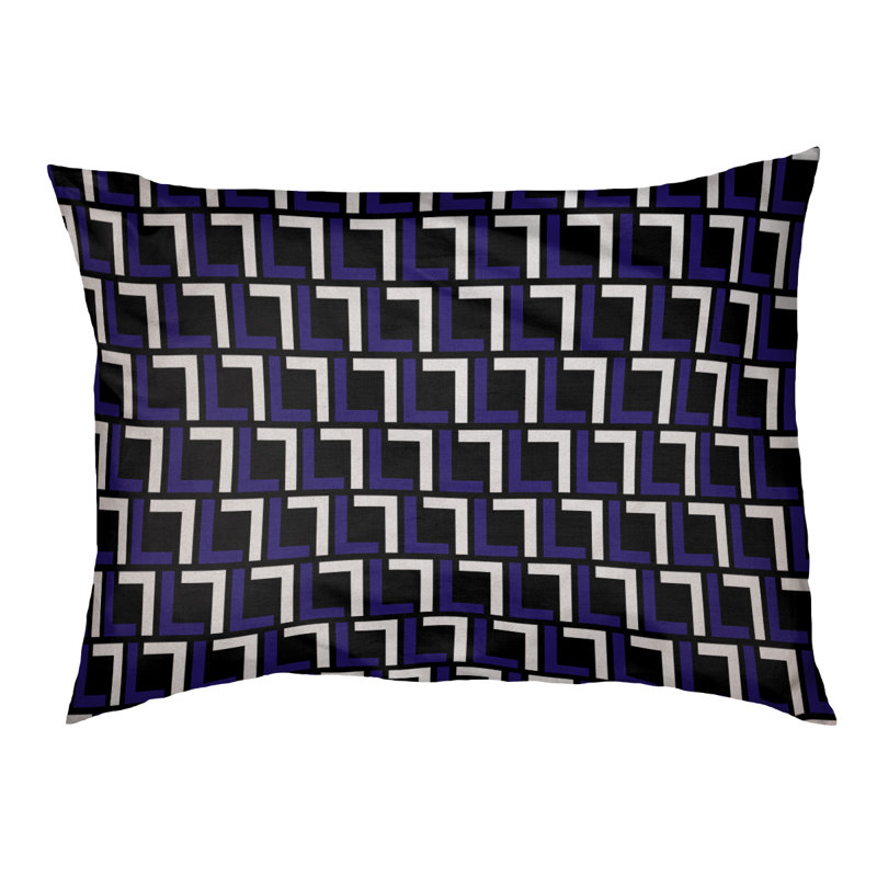 Coussin pour chien Bonheur, Extra large  (40'' W x 50'' D x 6'' H), Noir / mauve / blanc