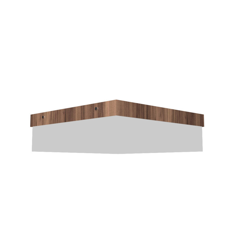 1 - Light LED Flush Mount, Imbuia, 4.88" H x 19.5" W x 19.5" D
