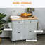 Îlot de cuisine sur roulettes (tabouret non inclus)-997578231