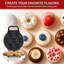 Mini machine à beignet durable, antiadhésive et facile à utiliser - cuit 7 mini beignets à la fois - glacés, givrés avec des paillettes, des noix ou des beignets végétaliens, et plus encore (blanc)-26086671