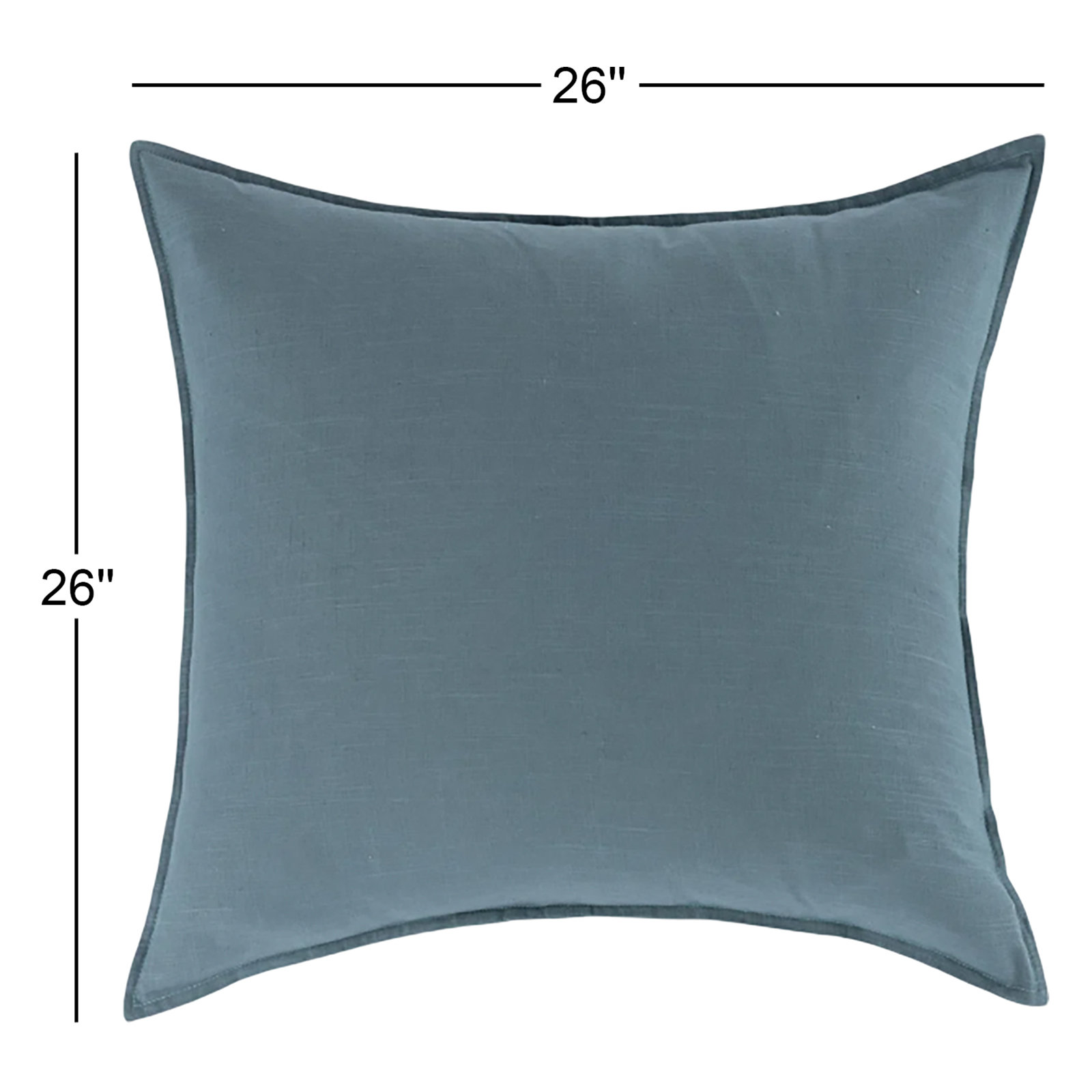 Armo Cotton Pillow Sham, Euro, Petrol Blue