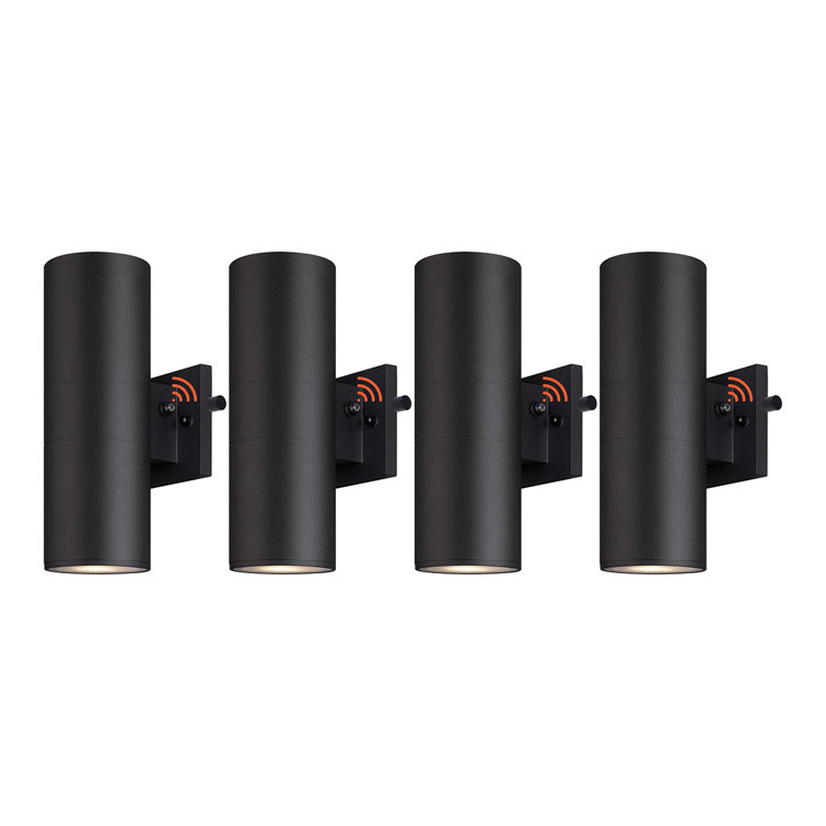 Oliy Matte Black 2 - Bulb 11.97" H Outdoor Wall Lantern with Dusk to Dawn
