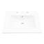 Plateau de meuble-lavabo blanc en céramique 24 po x 18 po - résistance aux taches, protection contre les débordements, 3 trous de robinet, généreux et spacieux