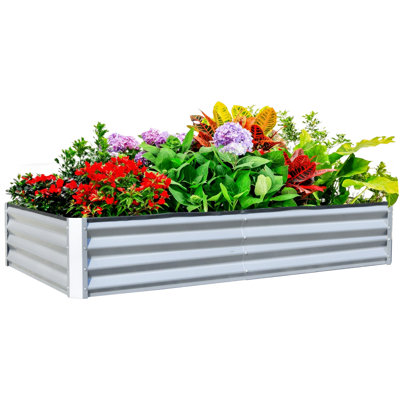 Lit de jardin surélevé galvanisé 8X4X1 Ft