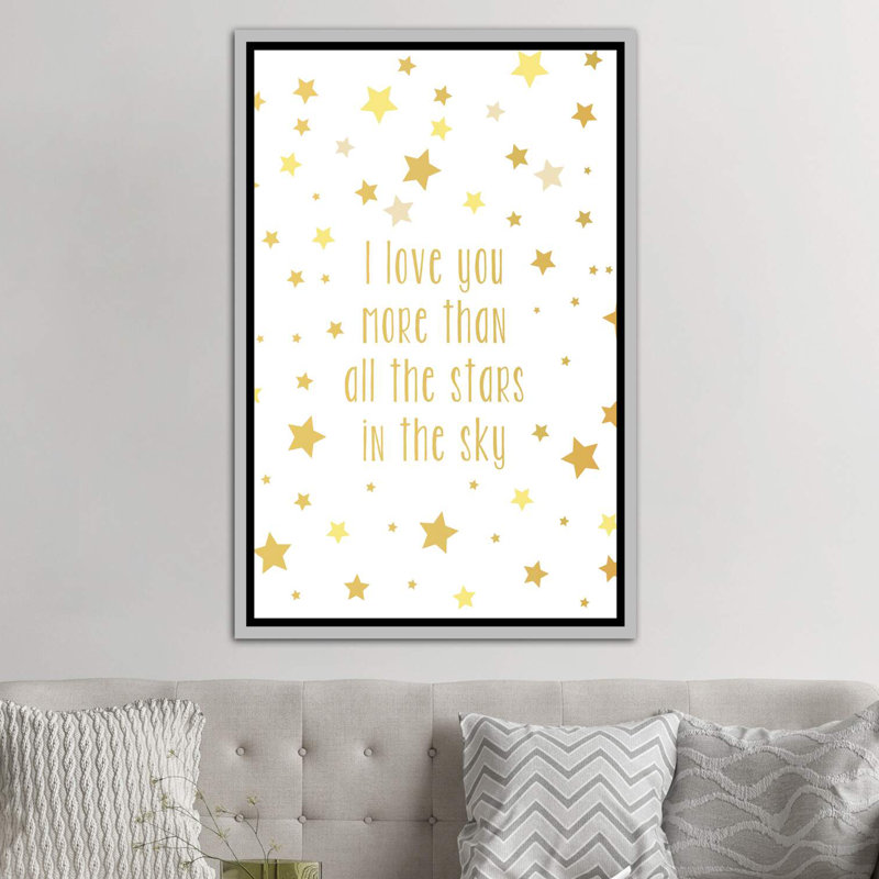 Love You More Art, H 60 po x l 40po x P 1,5 po, Toile avec cadre en bois classique