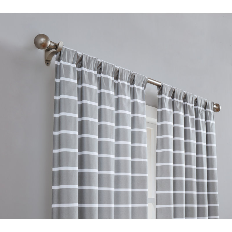 Rideaux occultant avec passe-tringle maddow rosé, Gris