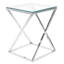 Salcombe Glass Top Cross Legs End Table-40553186