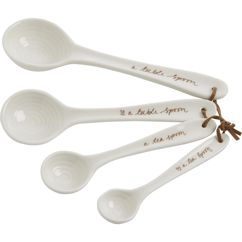 Portmeirion Sophie Conran - Cuillères à mesurer blanches S / 4