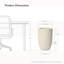 Grand pot de fleurs rond de 23,5 po, finition pierre de travertin, pot de jardin-1071889985