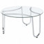 Ensemble de tables basses chromées 2 pièces